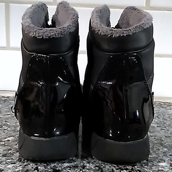 Weatherproof Rona Black Faux Fur Booties. Sz 6 - Picture 4 of 10